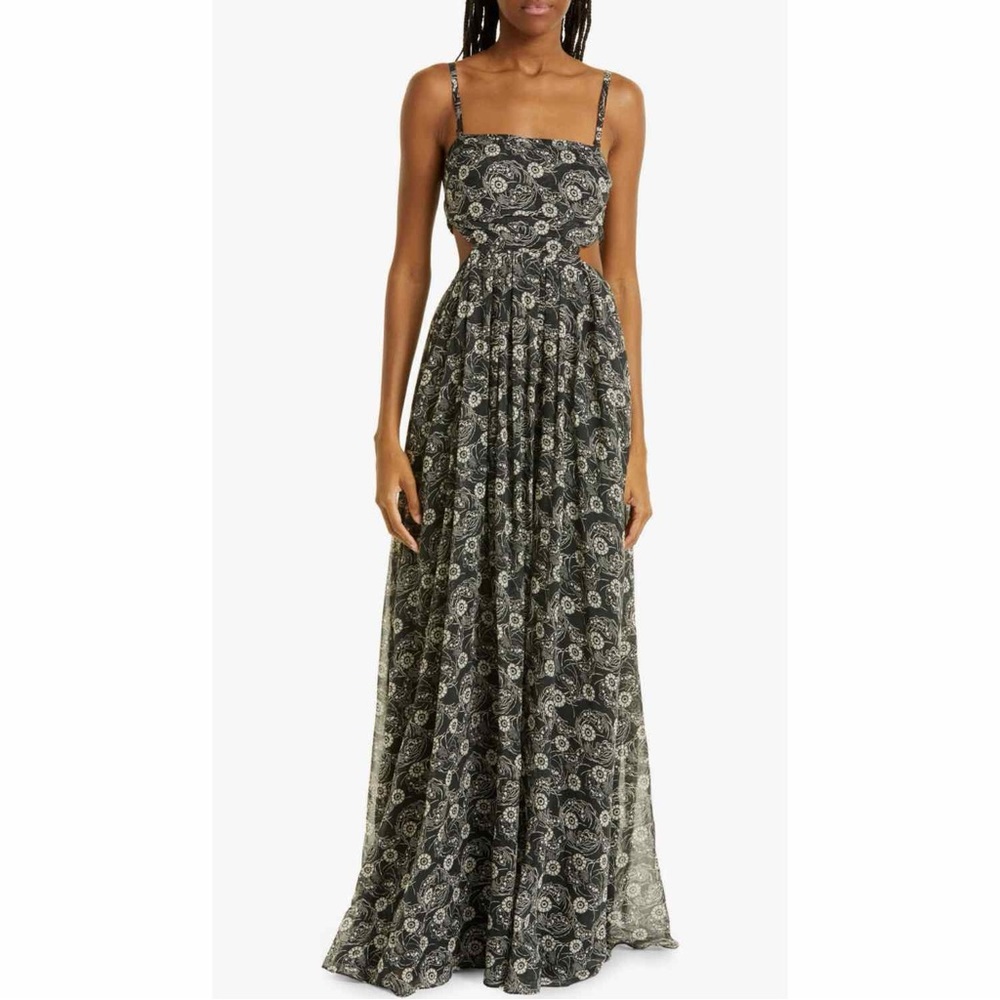 Rebecca Taylor Monarch Fleur Cutout Maxi Dress